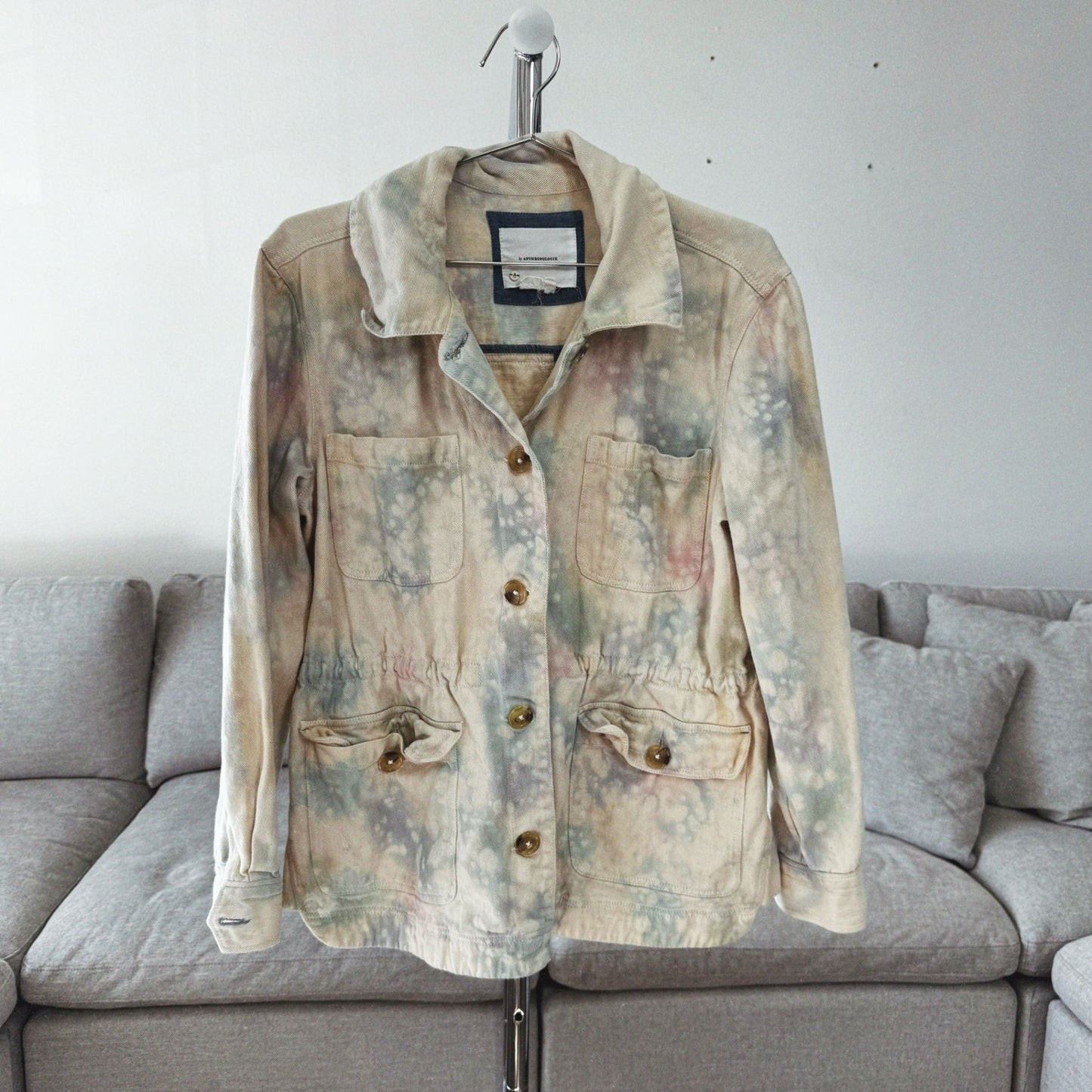 Anthropologie Tie Dye Denim Jacket - M