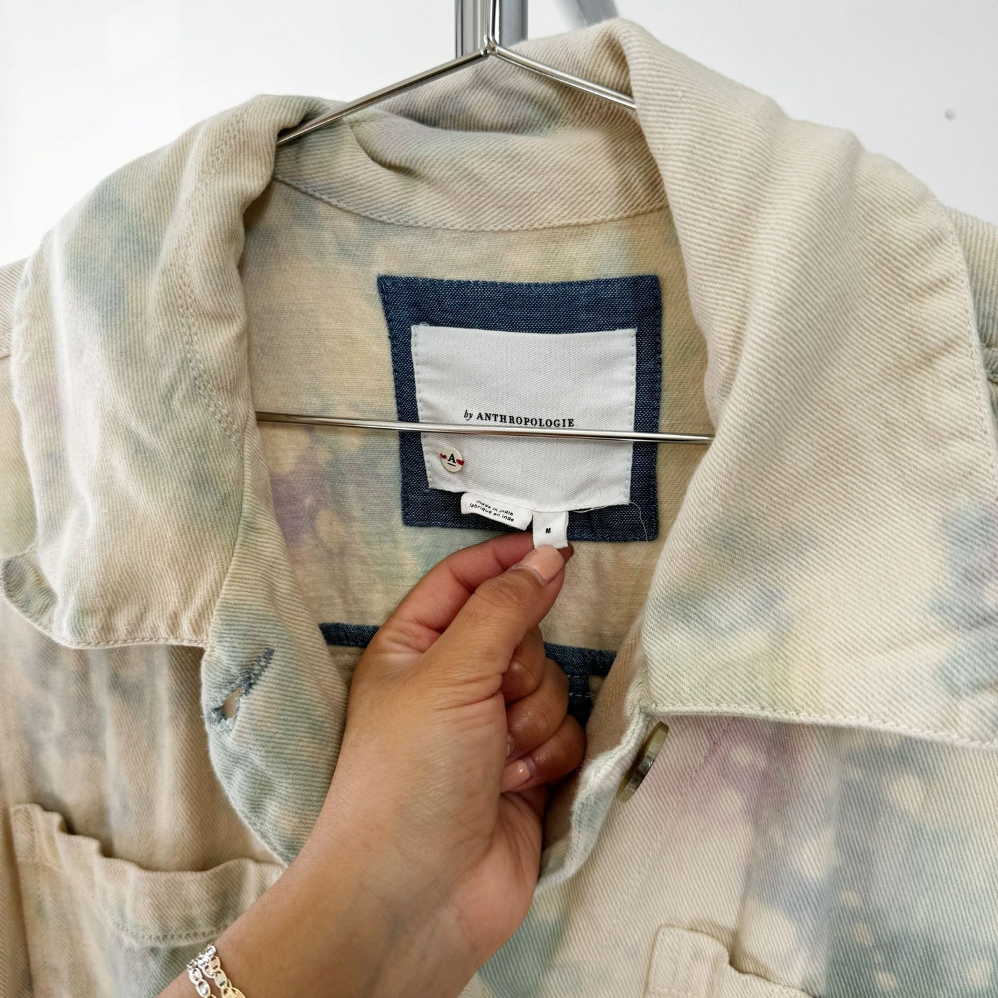 Anthropologie Tie Dye Denim Jacket - M